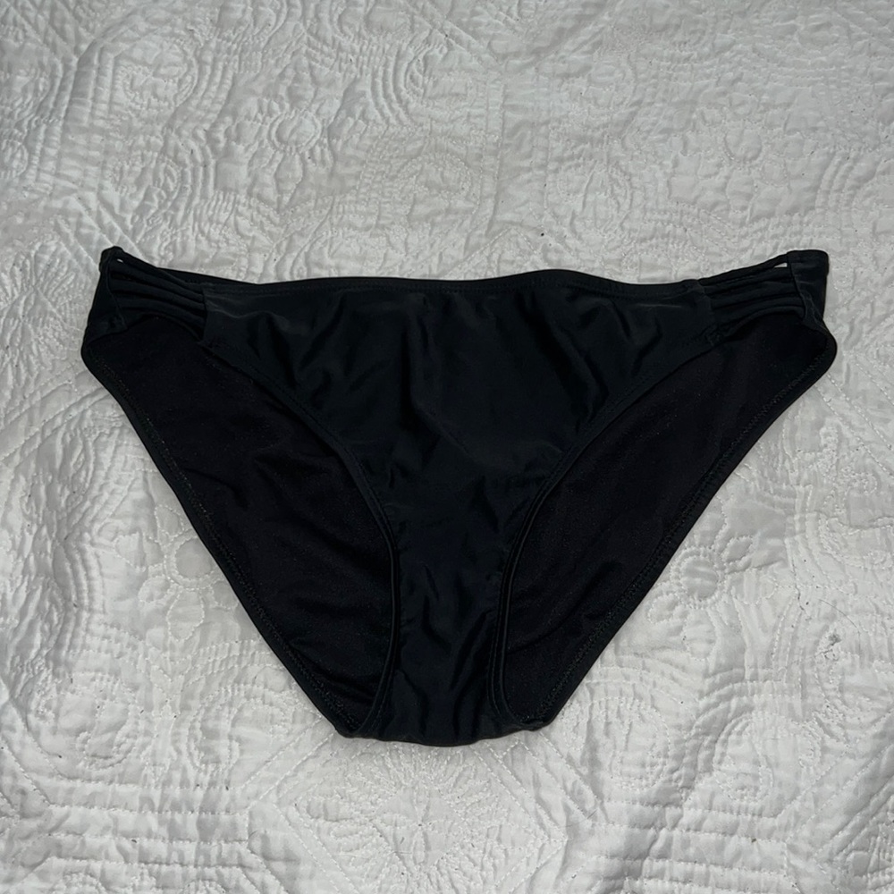 Black full coverage bikini bottoms